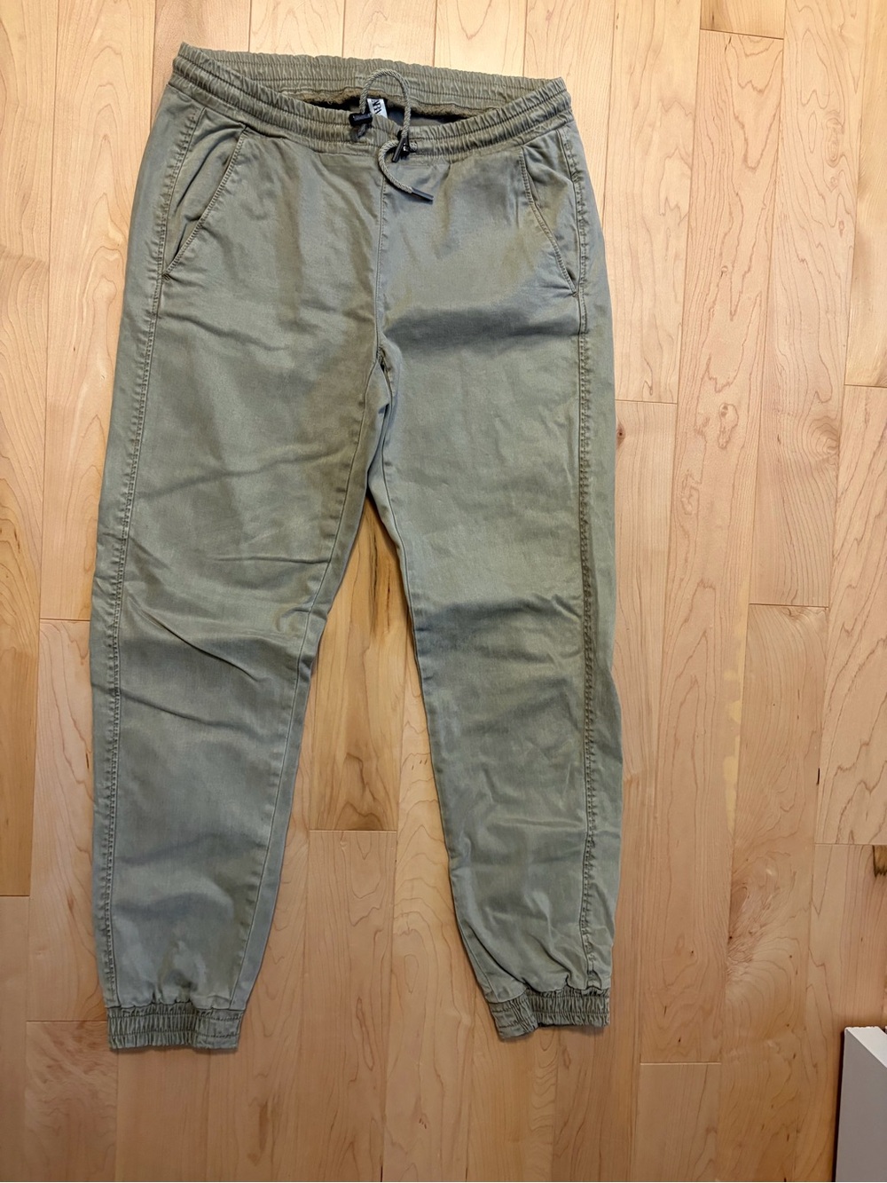 Zara Olive Drawstring Jogger Pants